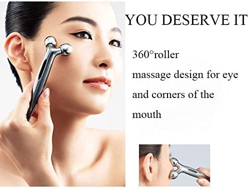 Kriaex Cooling Face Roller Massage Stick - Metal Facial Massager for Puffiness Reduction, Face Lifting & Skin Tightening | Anti-Aging Skincare Tool for Eyes & Face | Perfect for Morning Routine, Spa Days & Travel Skincare