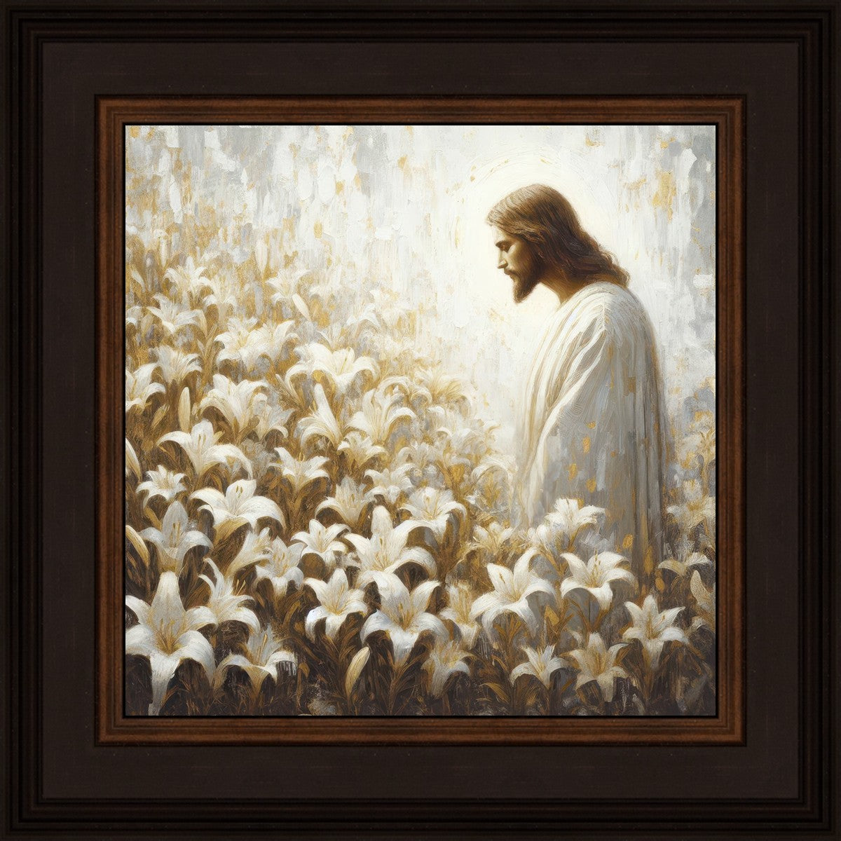 Consider The Lilies - Inspirational Christian Wall Art Decor for Home & Office | Perfect for Living Room, Bedroom, Church & Gift Giving