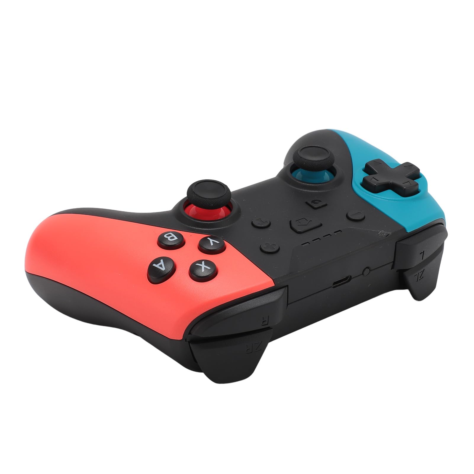 Dual Motor Wireless Gaming Controller with Turbo & Vibration - Compatible with Nintendo Switch Lite, PC - Long Battery Life (Blue/Red/Black) - Perfect for Action, Racing & Multiplayer Games
