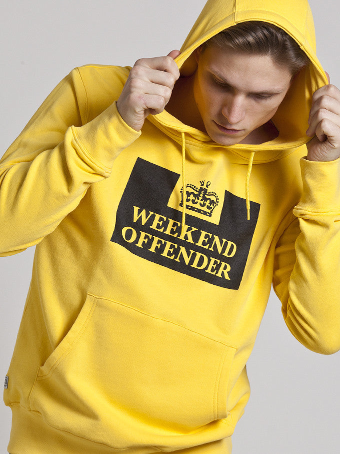 Weekend Offender HM Service Classic Hoodie - Beeswax | Men's Casual Pullover Sweatshirt for Streetwear & Outdoor Activities