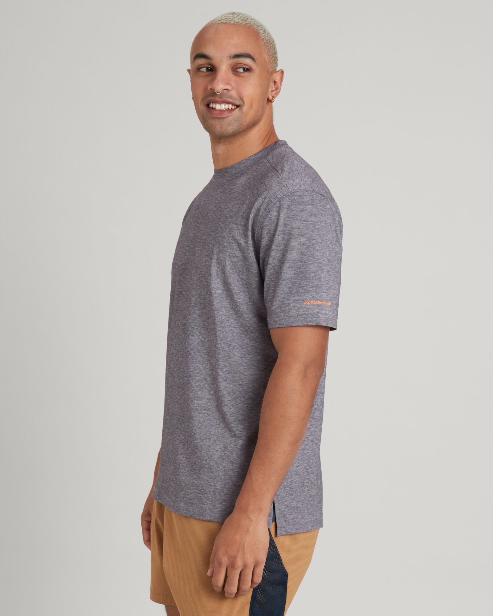 WELL.DER.NESS Men's Light Quartz Short Sleeve T-Shirt - Breathable Casual Tee for Summer, Gym, and Everyday Wear