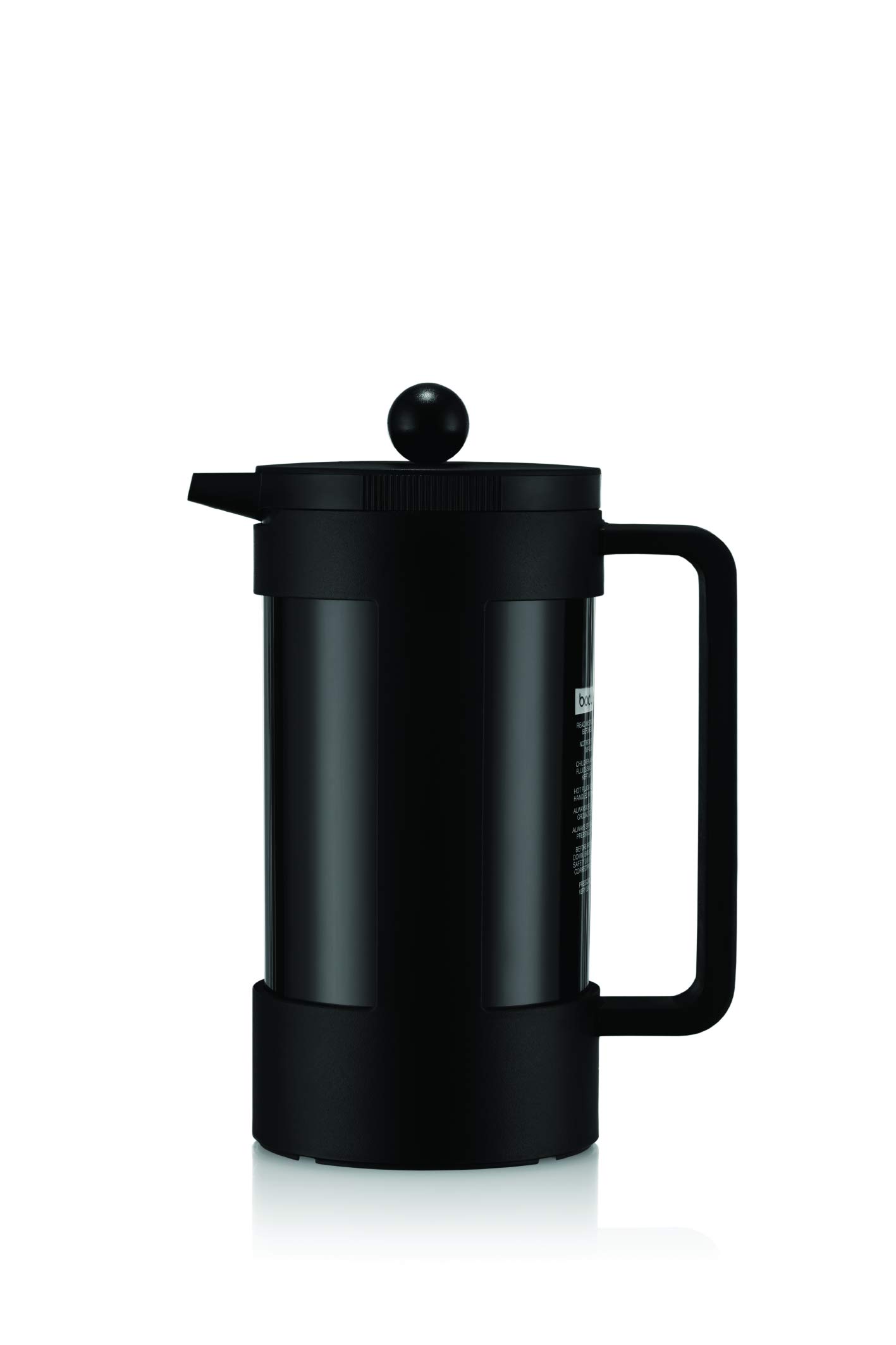 Bodum Bean Sustainable French Press Coffee Maker - 34 Oz, Black - Perfect for Home, Office & Camping Coffee Brewing