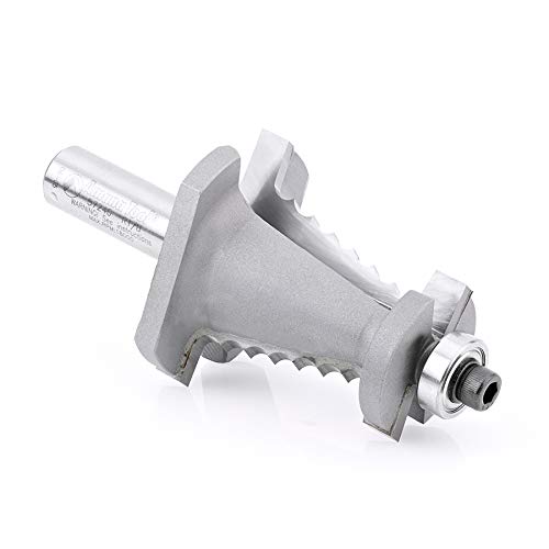 Amana Tool 57240 Carbide Tipped Tapered Router Bit with Ultra-Glide Ball Bearing Guide for Woodworking - Perfect for Cabinet Making, Furniture Building, and DIY Wood Projects
