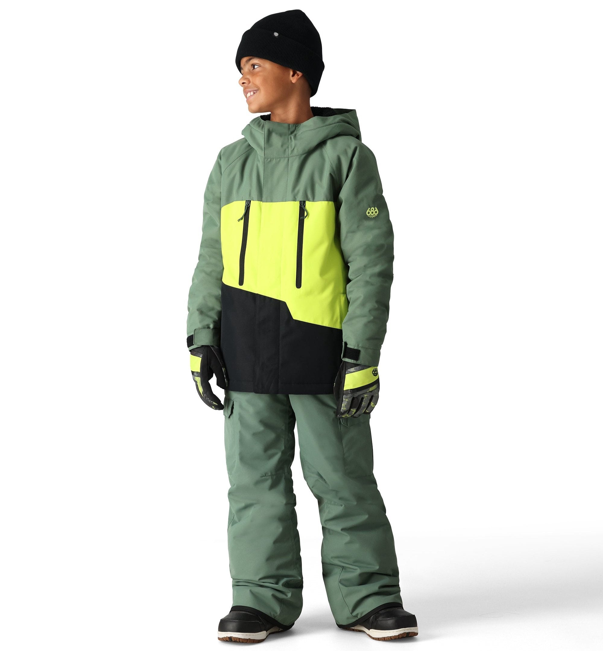 686 Youth GEO Insulated Jacket 2025 - Waterproof Winter Coat for Boys & Girls - Warm Snow Jacket for Skiing, Snowboarding & Outdoor Activities