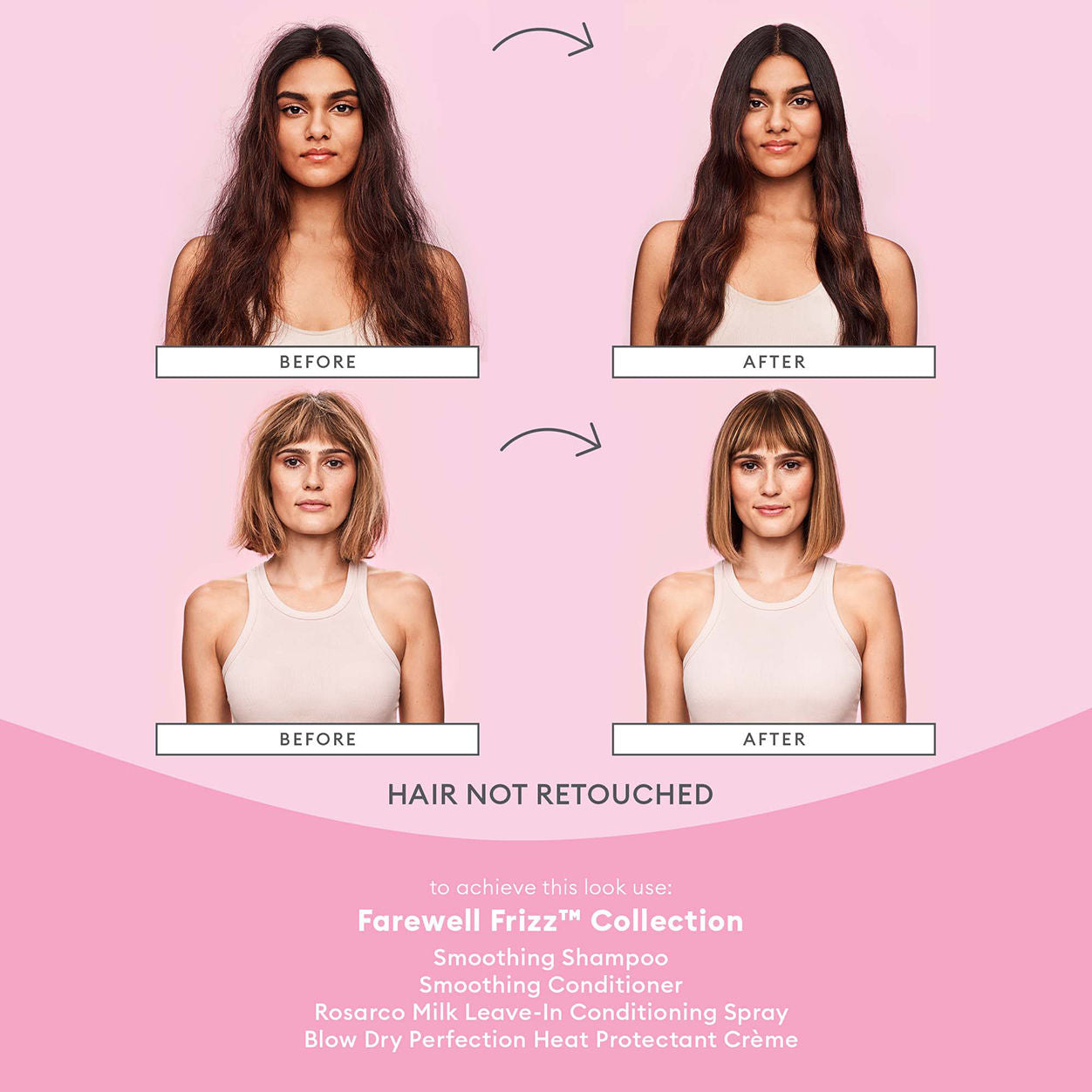 Farewell Frizz Rosarco Milk Leave-In Conditioner for Smooth & Shiny Hair - Perfect for Dry, Damaged & Curly Hair Care