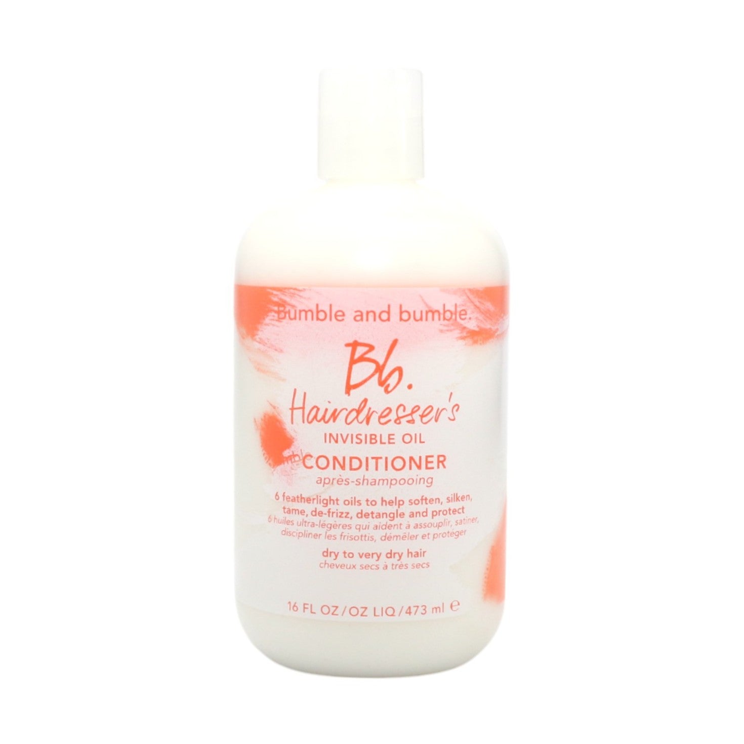 Bumble and Bumble Hairdresser's Invisible Oil Conditioner 16 oz - Hydrating & Smoothing Hair Treatment for Dry, Damaged Hair - Perfect for Daily Use & Salon-Quality Results at Home