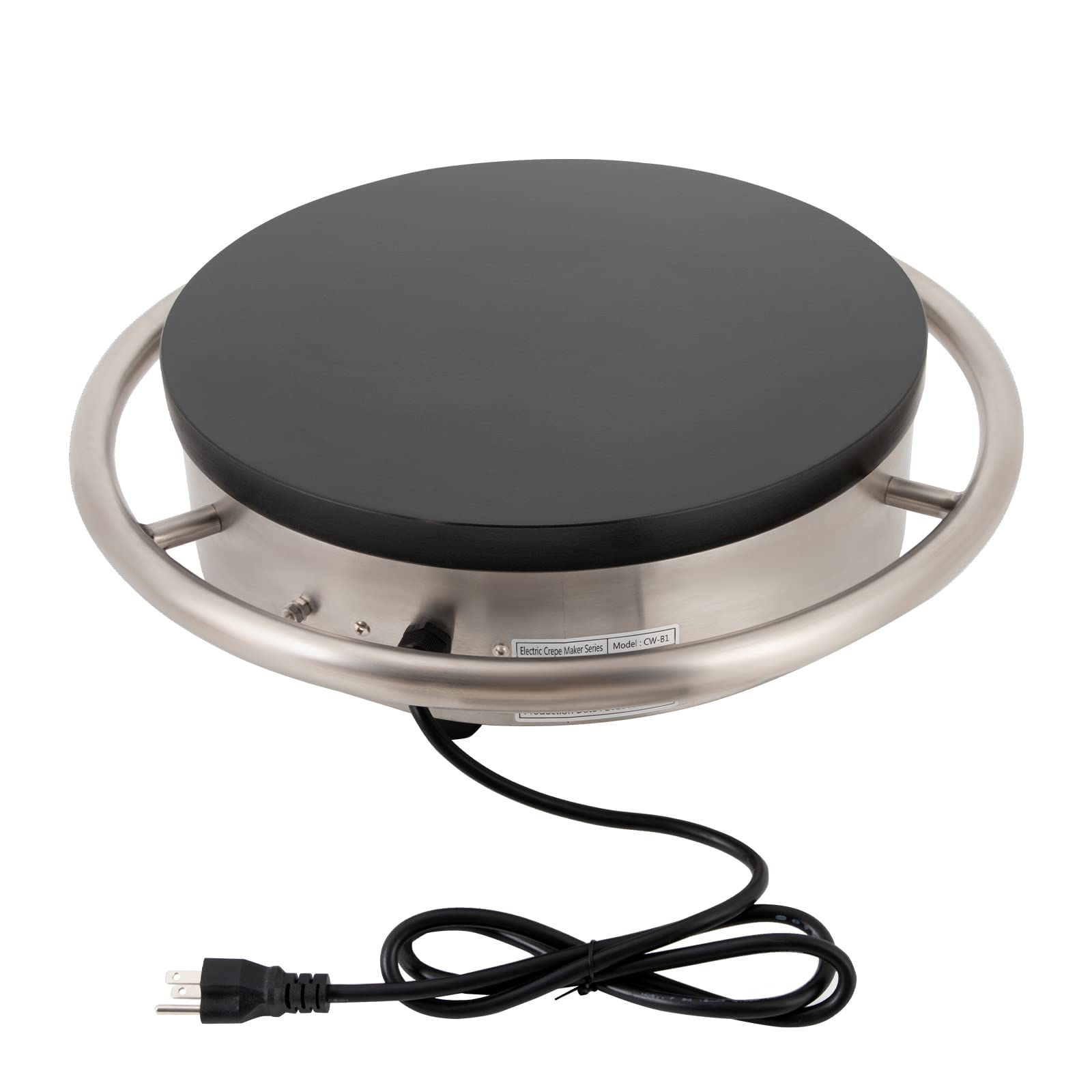 Adjustable 50-300°C Electric Crepe Maker, 110V 1500W Large Pancake Griddle Machine for Crepes & Pancakes – Perfect for Breakfast, Brunch, and Dessert Making at Home or Commercial Use