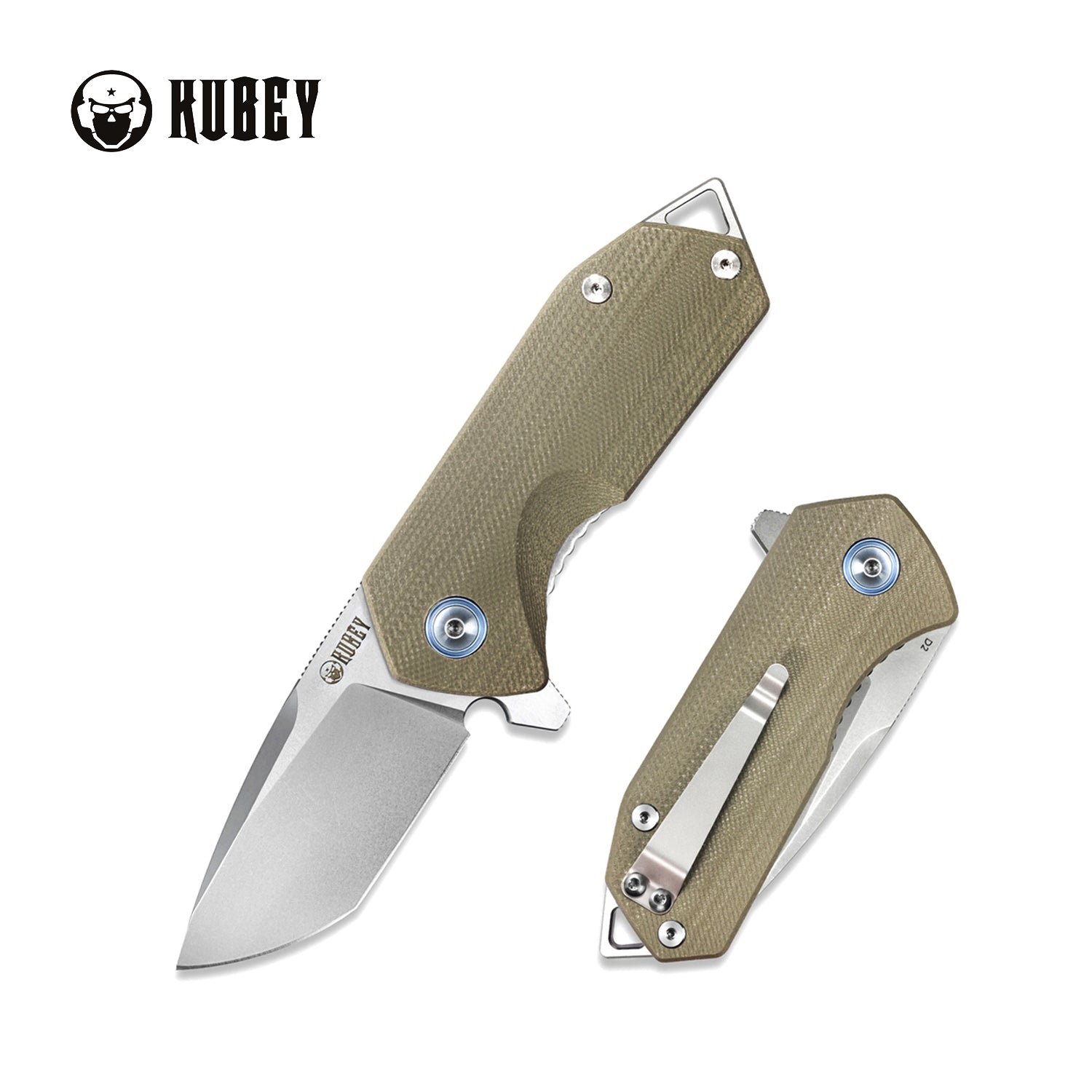 Camping Nest Liner Lock EDC Flipper Knife - Tan G10 Handle, 2.36