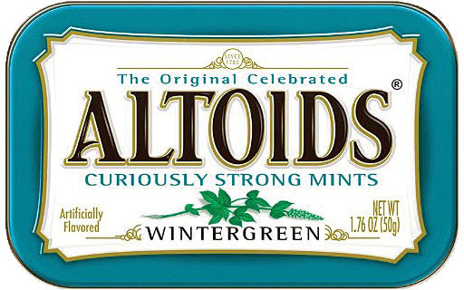 Altoids Wintergreen Mints - 1.76 Oz Tin | Fresh Breath Mints for On-the-Go, Office & Travel | Refreshing Snack for Anytime Use