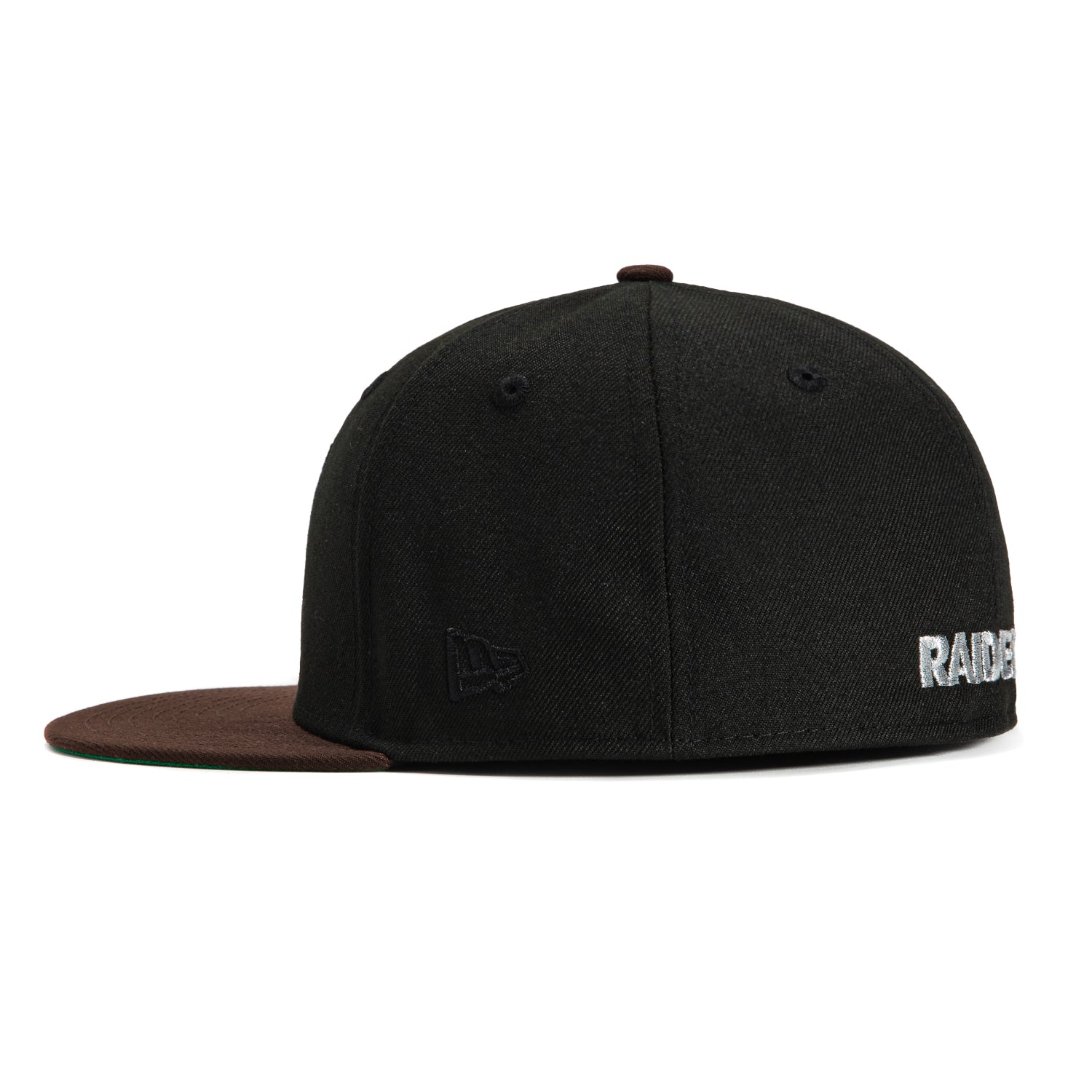 New Era 59Fifty Las Vegas Raiders 50th Anniversary Patch Snapback Hat - Black & Brown - Official NFL Licensed Cap for Football Fans & Sports Enthusiasts