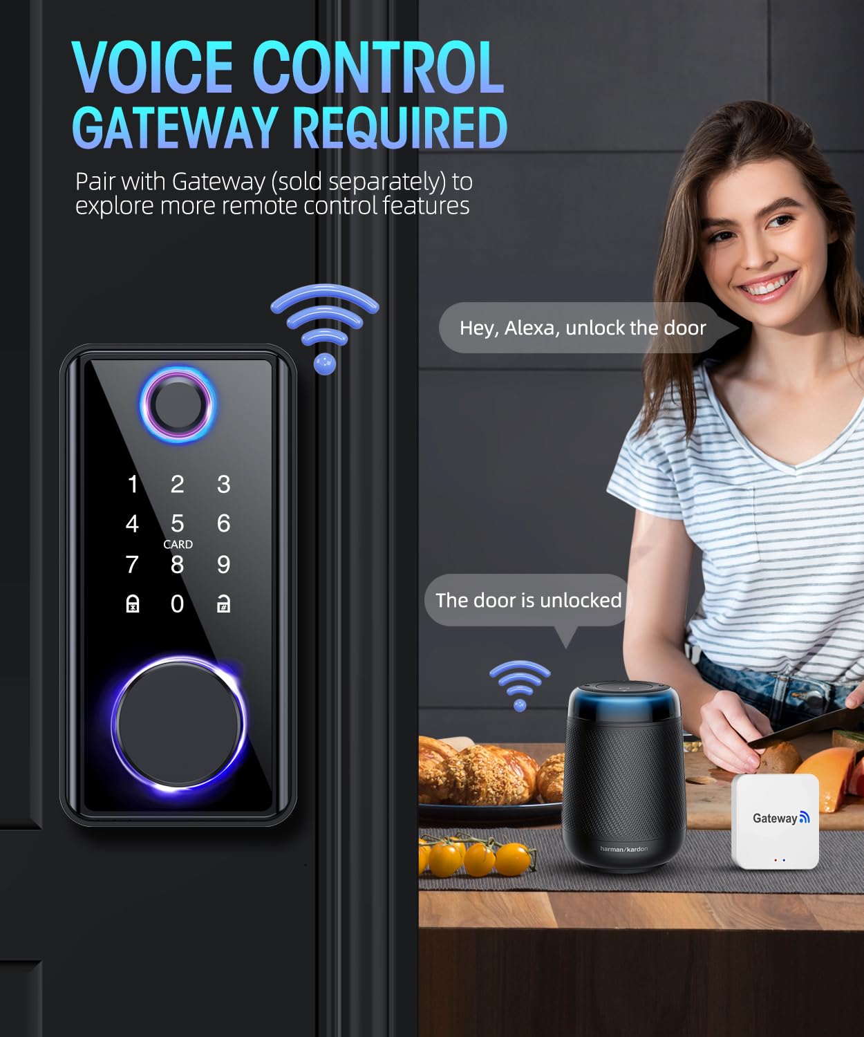 Smart Keyless Entry Fingerprint Door Lock - Electronic Deadbolt with Keypad & APP Control - Biometric Digital Lock for Home Security - Auto Lock Feature for Front Doors - Perfect for Apartments, Offices & Vacation Homes