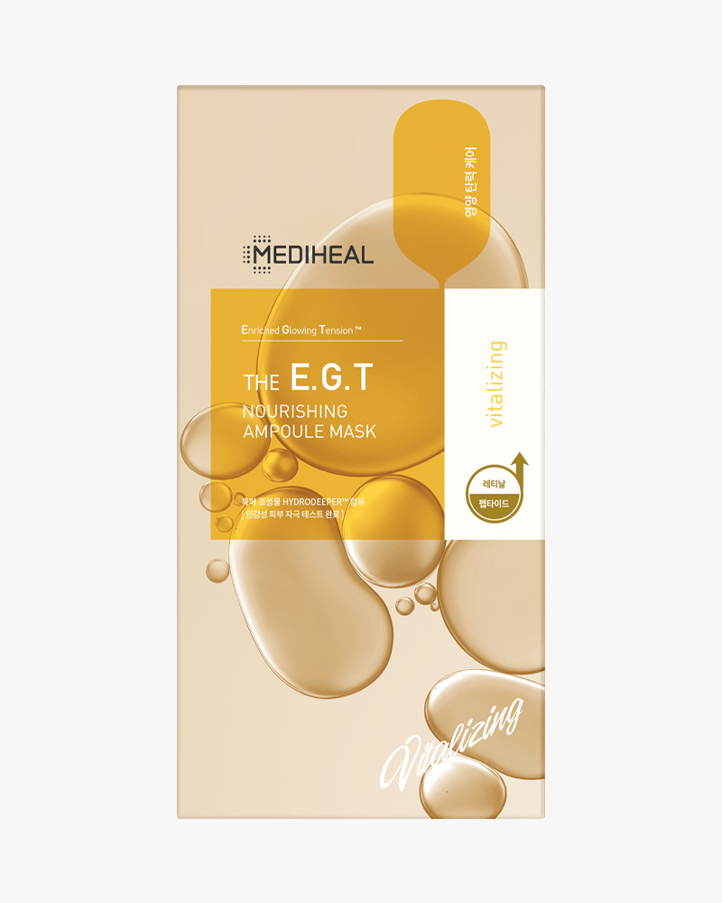 MEDIHEAL E.G.T Nourishing Ampoule Mask - Hydrating & Anti-Aging Face Mask for Glowing Skin | Korean Skincare for Dry & Dull Skin | Perfect for Night Routine & Self-Care Days
