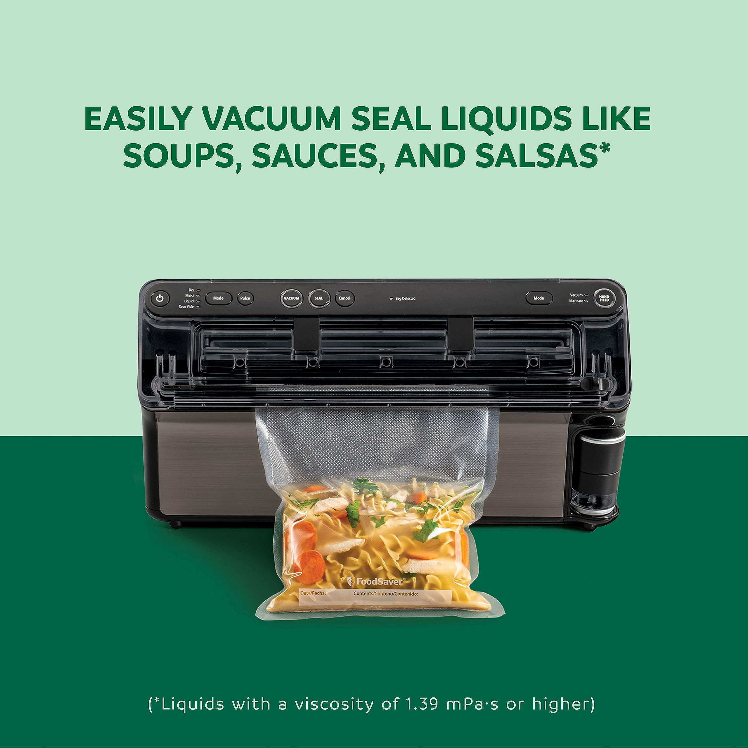 FoodSaver® Elite All-in-One Liquid+™ Vacuum Sealer Machine with Bags, Rolls & Accessories - Dark Stainless Steel | Perfect for Meal Prep, Sous Vide & Food Storage