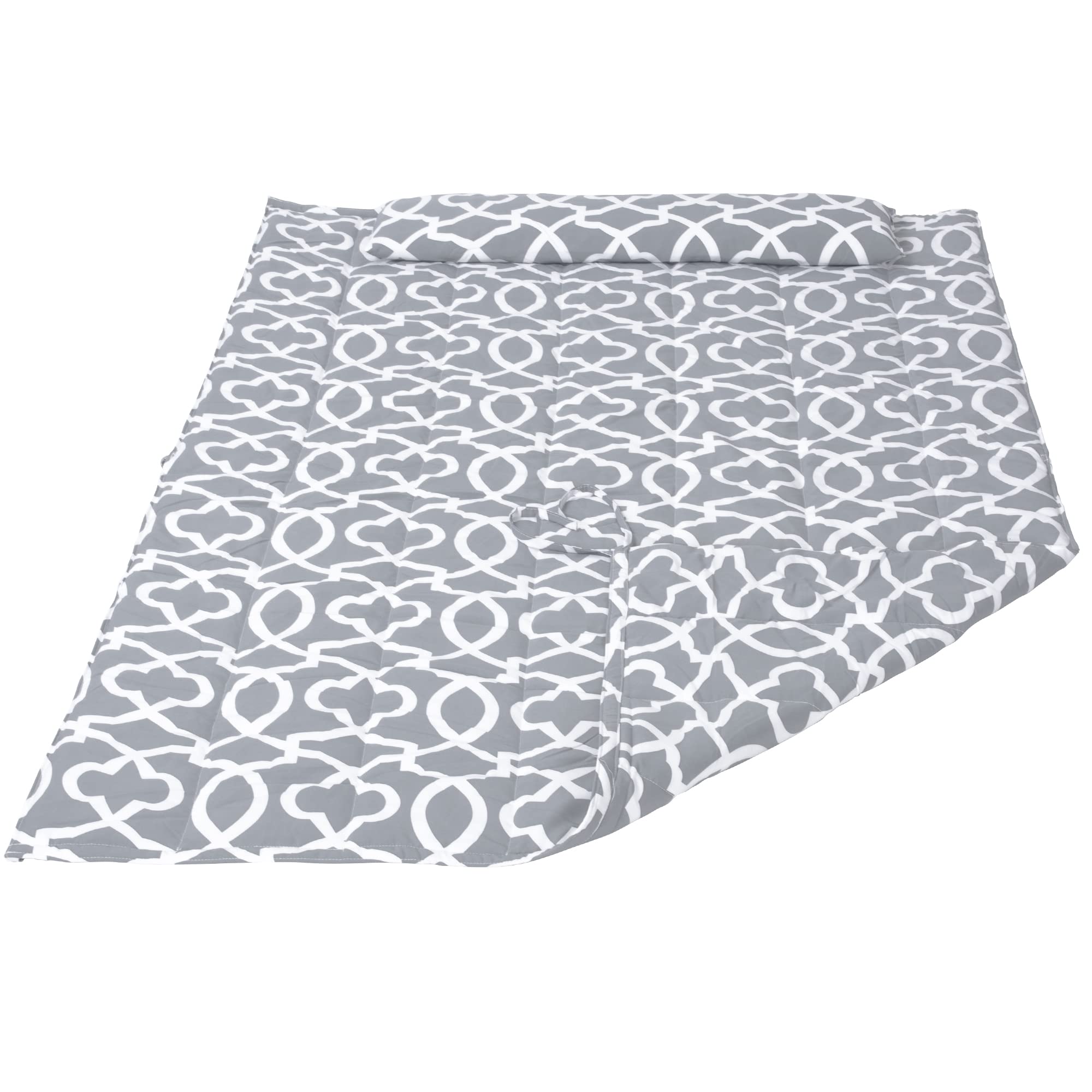 SUNCREAT Outdoor Portable Hammock Pad for 2 Person - Lightweight Polyester Camping Hammock with Carry Bag - Perfect for Backpacking, Beach, Picnic & Patio Relaxation (Gray)