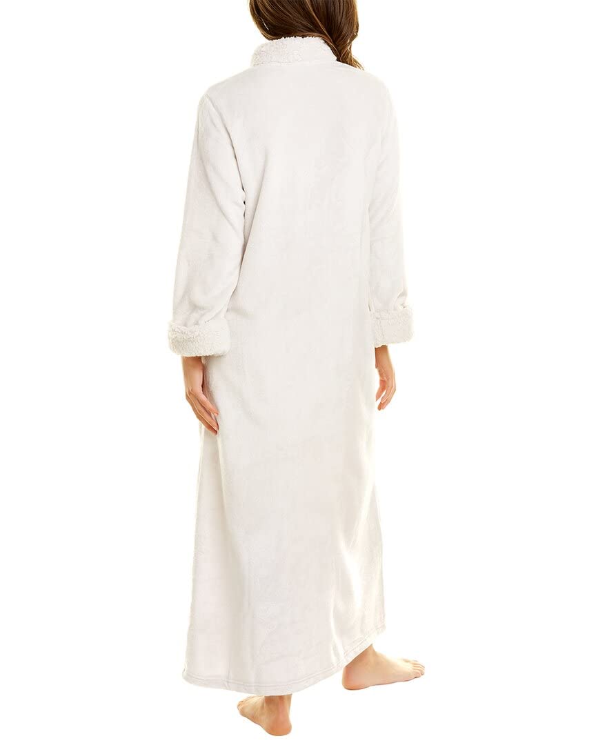 Natori Women's Plush Sherpa Zip Lounger Jacket - Cozy Fleece Loungewear for Winter & Home Relaxation