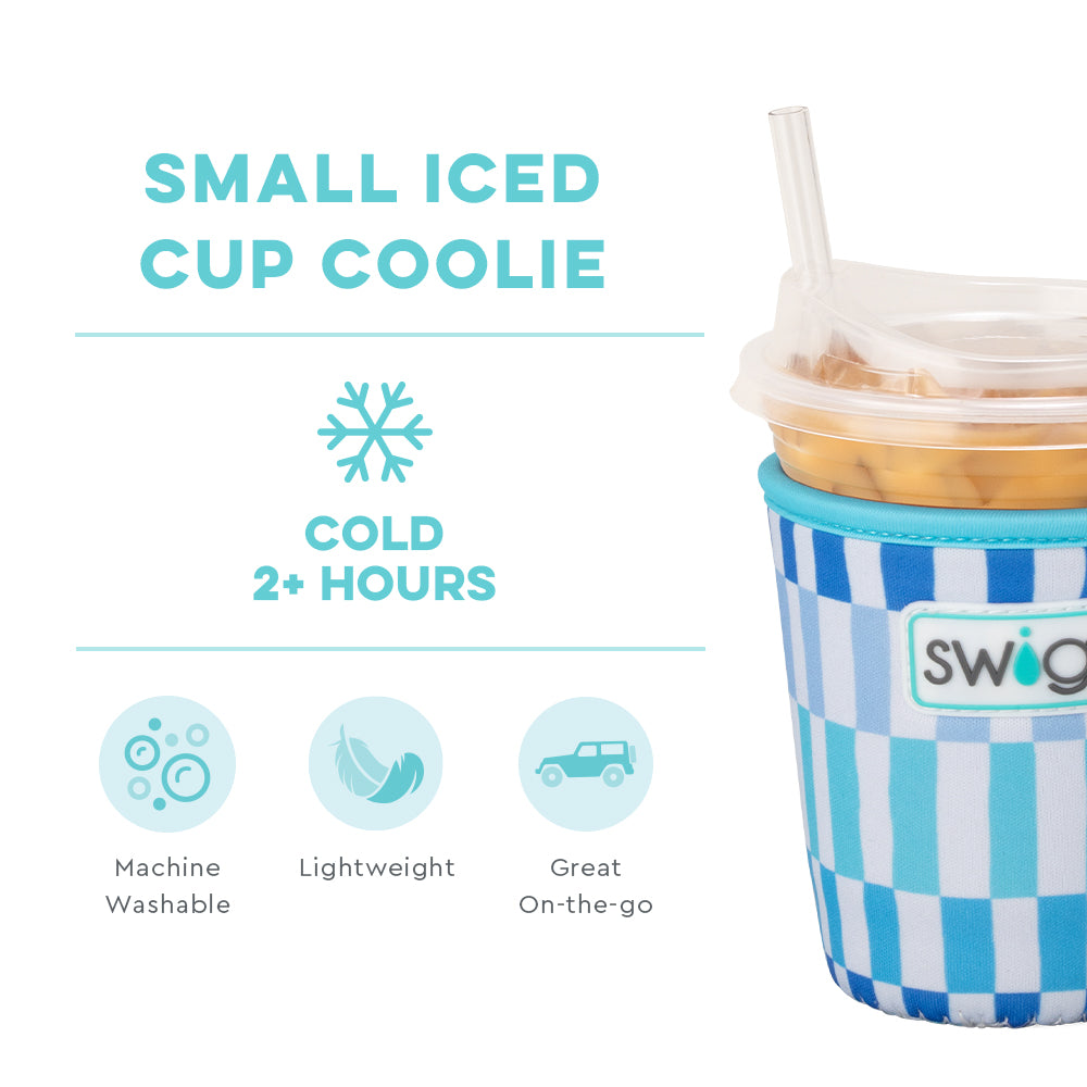 Glacier Stripe Small Insulated Iced Cup Coolie - Perfect for Summer Drinks, Beach Parties, and Outdoor Picnics