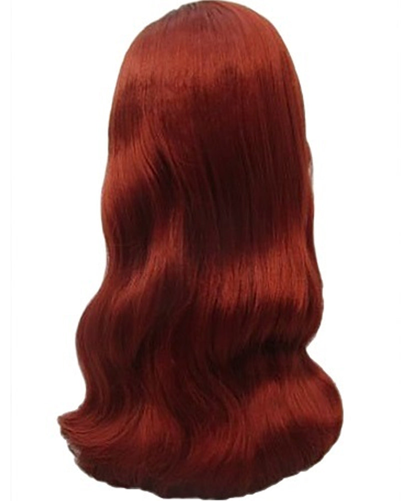 40s Rita Glamour Long Auburn Wig - Vintage Style Synthetic Hairpiece for Cosplay, Halloween & Costume Parties | Perfect for 1940s Retro Looks, Themed Events & Fashion Photography