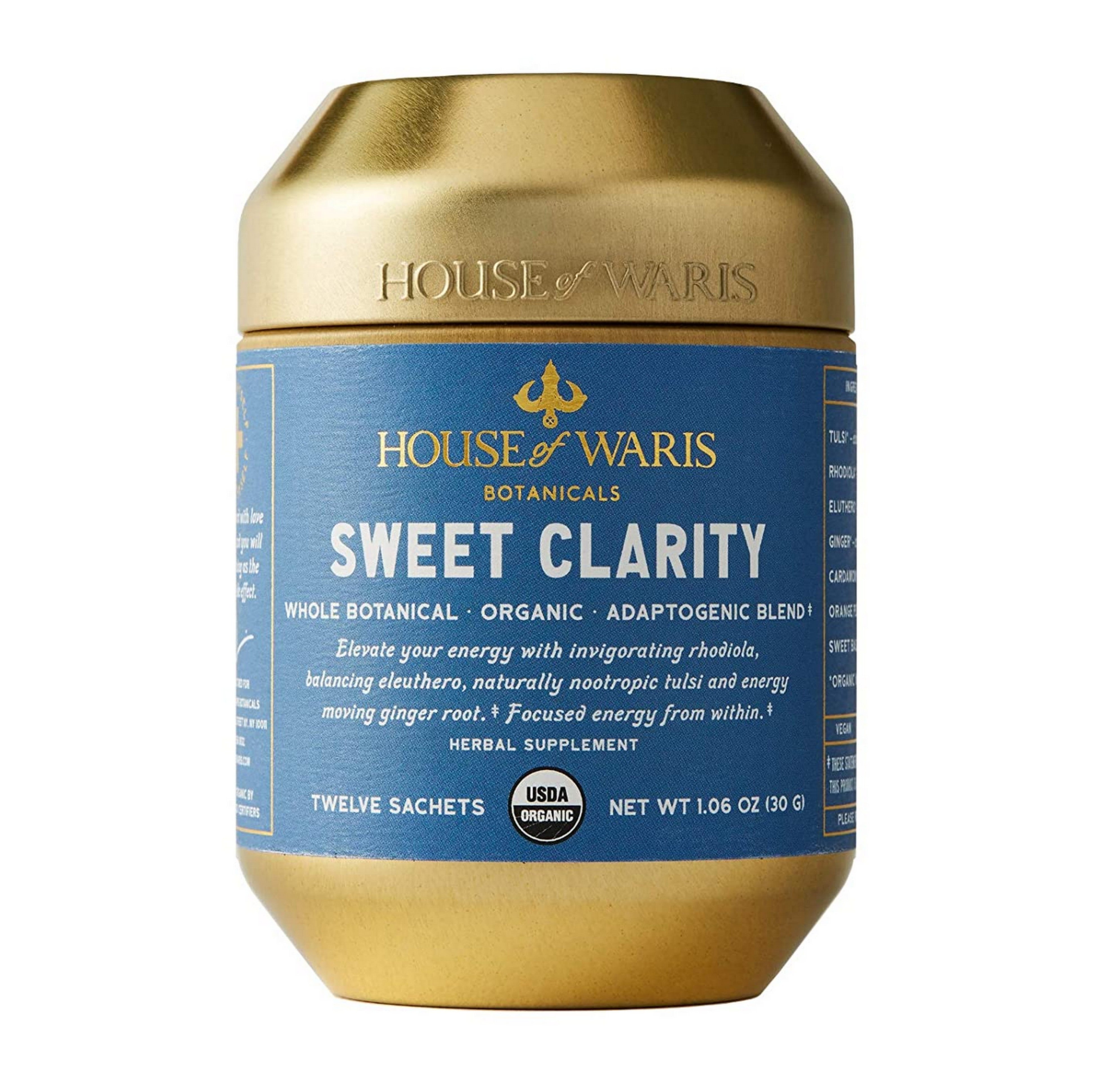 Organic Sweet Clarity Herbal Tea by House of Waris Botanicals | Gluten-Free, Vegan, Caffeine-Free | Perfect for Relaxation, Detox & Afternoon Tea Time