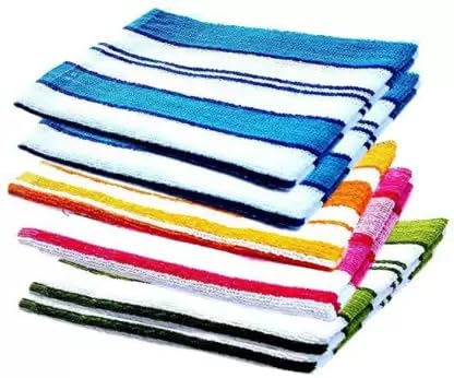 ELSTONE Premium 200 GSM Cotton Hand Towels & Face Towels Set - Soft, Absorbent, 10-Pack for Bathroom, Gym, Travel, and Spa Use