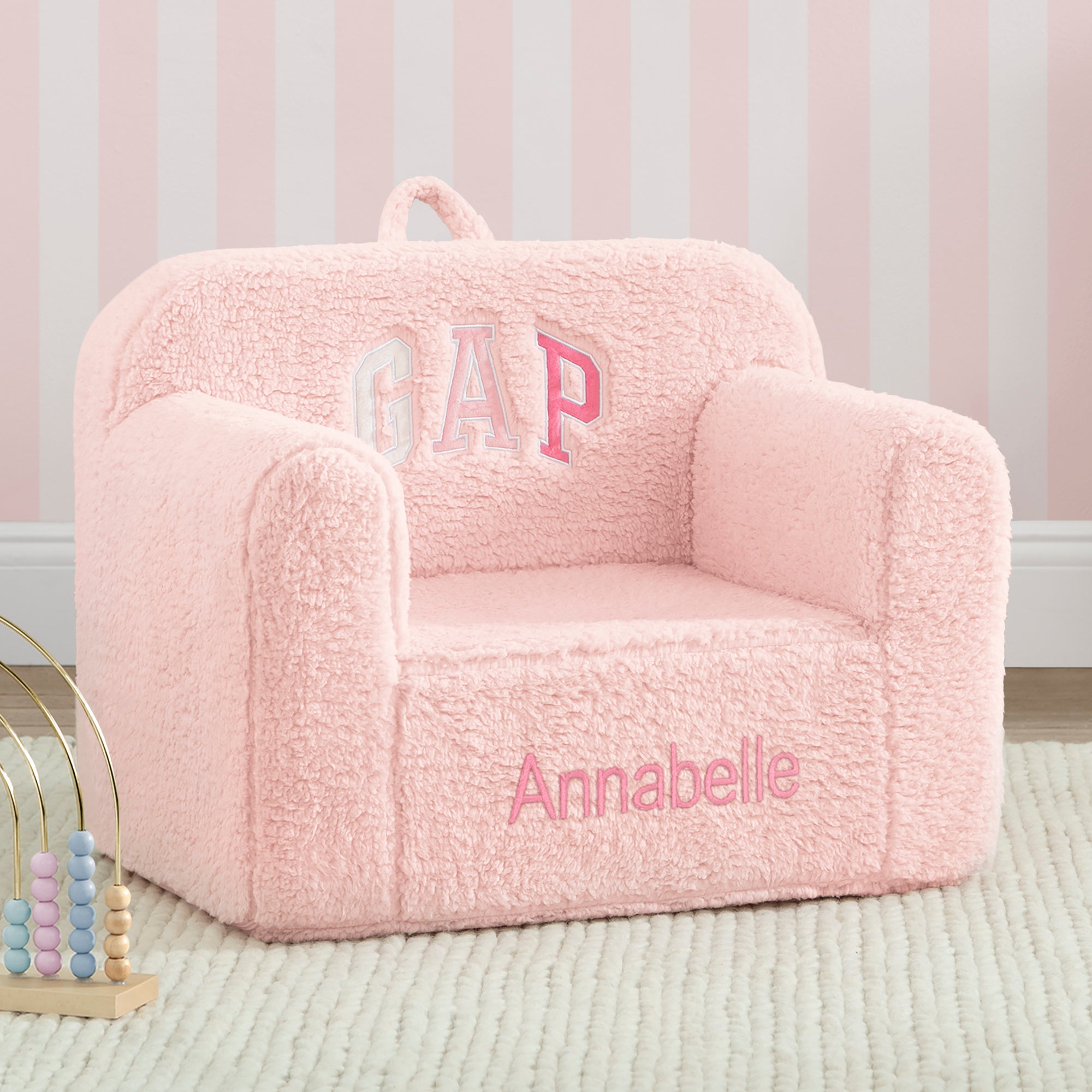 Personalized BabyGap Sherpa Chair - Cozy & Custom Kids' Seat for Nursery, Bedroom, or Playroom - Perfect for Reading, Relaxing & Snuggling