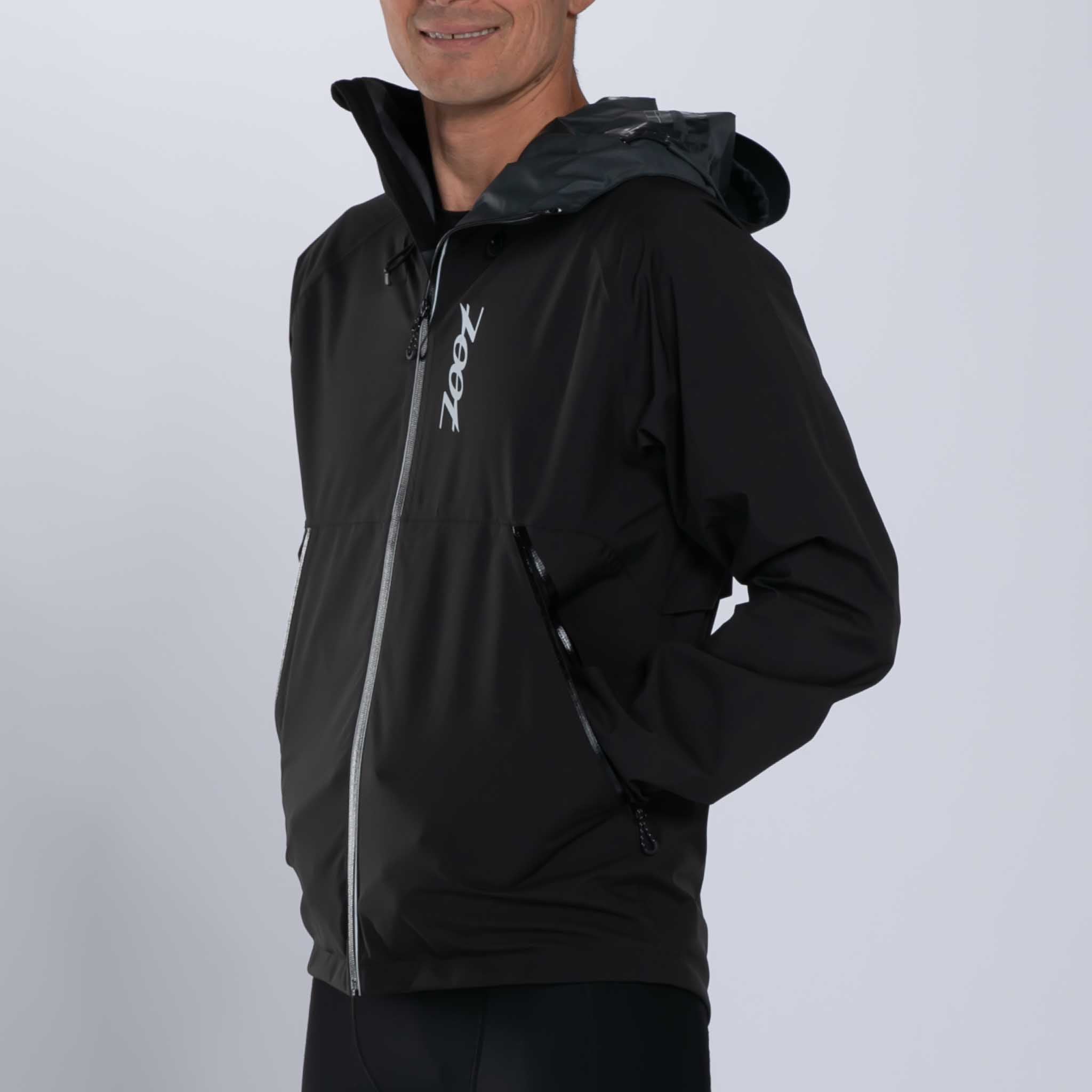 Men's Elite FlashJacket - Lightweight Waterproof Windbreaker Jacket for Outdoor Activities (Hiking, Running, Cycling) - Black