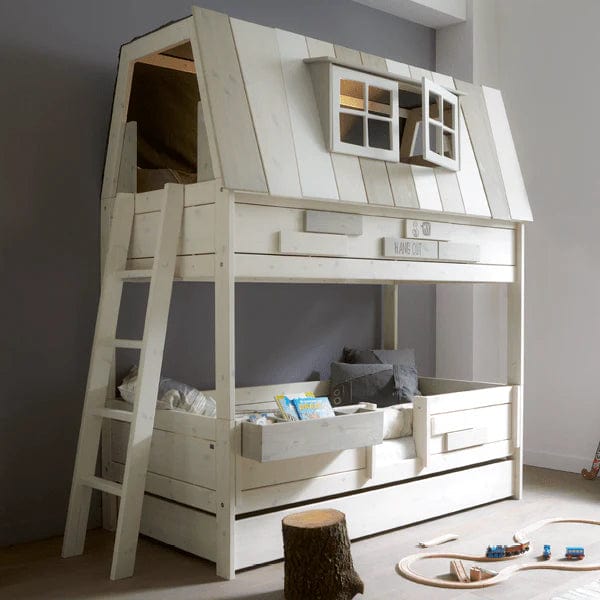 90x200 cm Bunk Bed for Kids & Teens - My Hangout - Perfect for Small Bedrooms, Dorms & Sleepovers