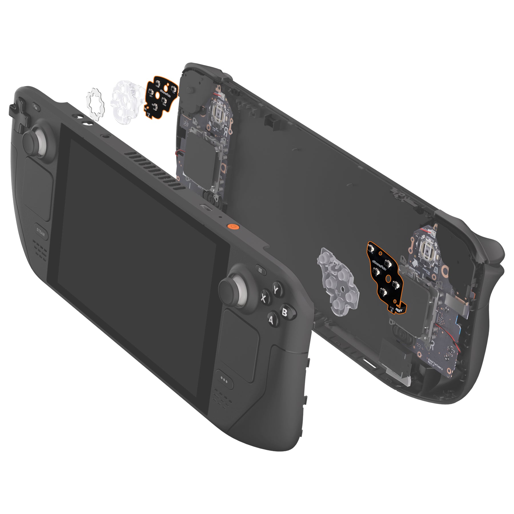 eXtremeRate Face Clicky Kit for Steam Deck OLED - Replacement Buttons & Triggers for Enhanced Gaming Performance | Perfect for Steam Deck OLED Handheld Console Upgrades | Ideal for Competitive Gaming & Long Play Sessions