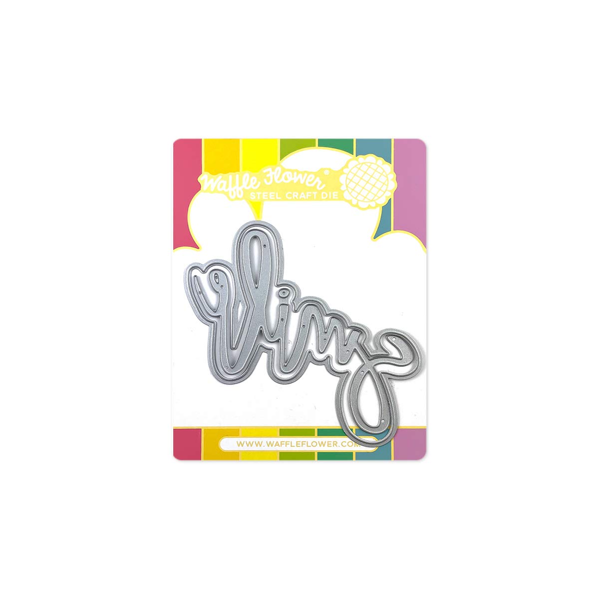 Waffle Flower Oversized Smile Word Die - Craft Die Cutting Tool for Scrapbooking, Card Making & DIY Paper Crafts