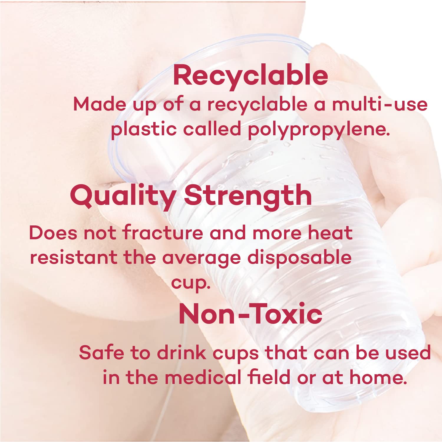 Dealmed 3 oz. Disposable Plastic Cups - 100% Recyclable Drinking Cups for Medical, School & Home Use - Bulk Pack of 2500 - Perfect for Doctor Offices, Hospitals, Parties & Daily Hydration