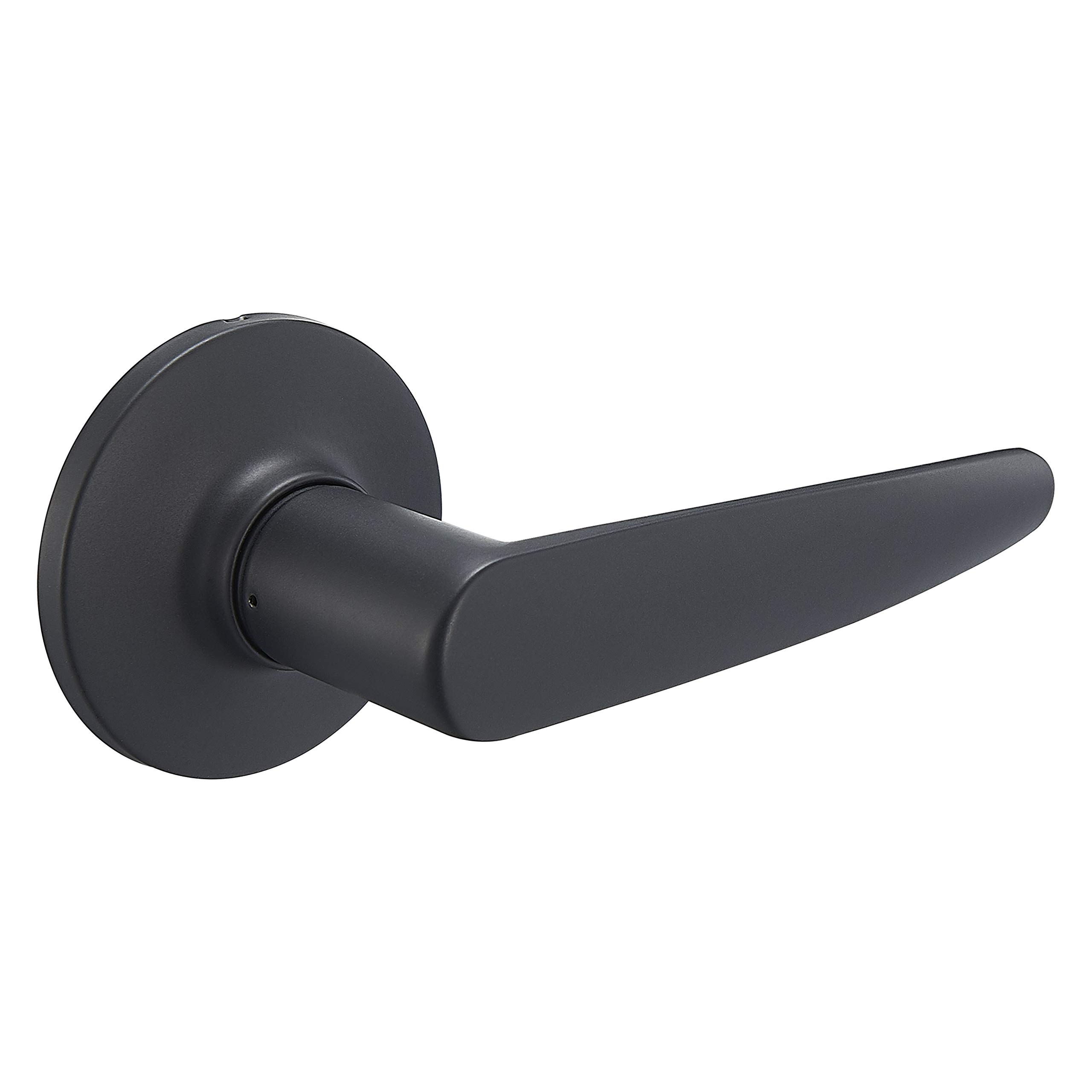 Amazon Basics Cambridge Dummy Door Lever - Matte Black | Non-Turning Door Handle for Interior Doors | Perfect for Home, Office & Commercial Spaces