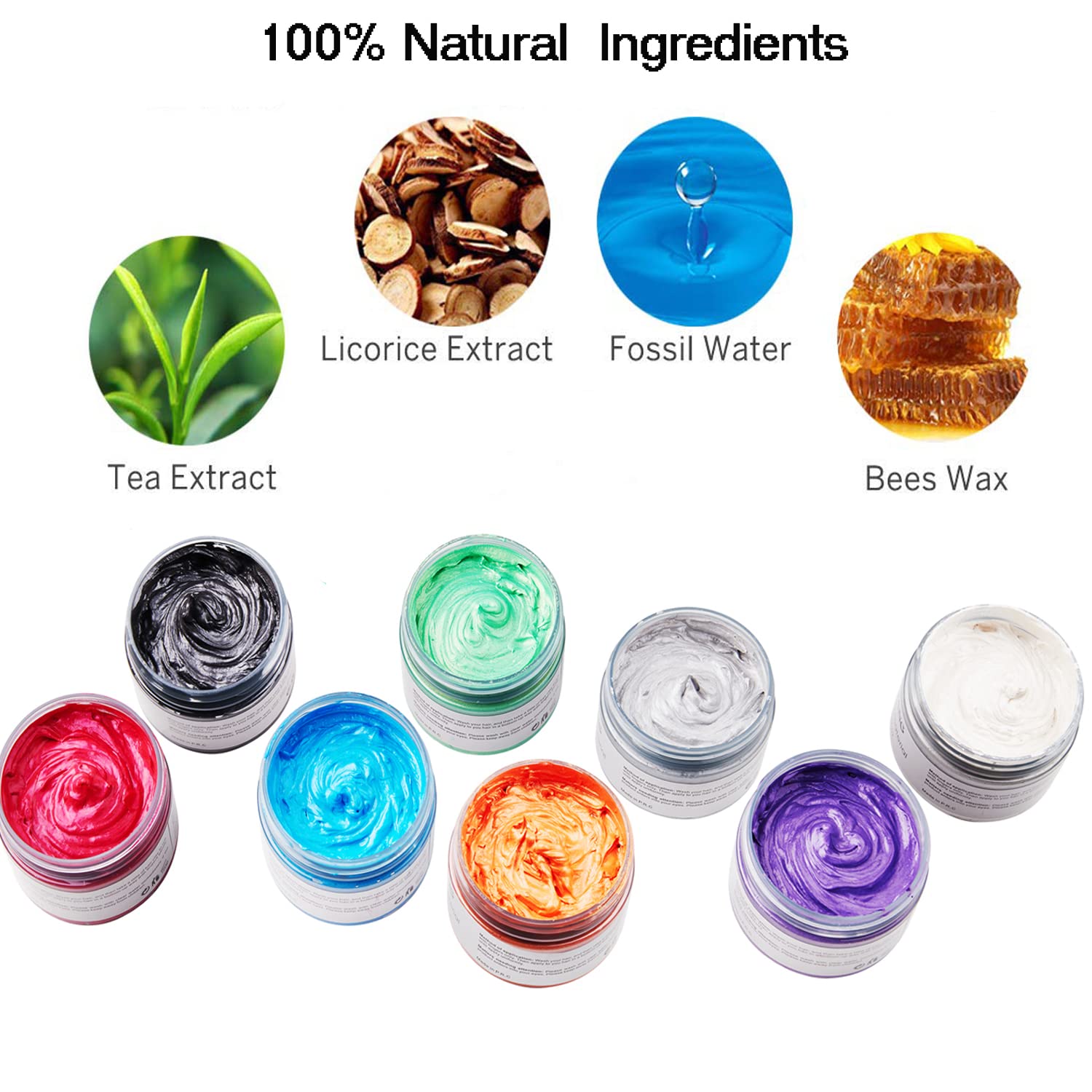 Purple Temporary Hair Color Wax - 4.23 oz Unisex Natural Hairstyle Pomade Cream for Party, Cosplay & Halloween - Vibrant Non-Permanent Hair Styling for Costumes, Events & Creative Looks