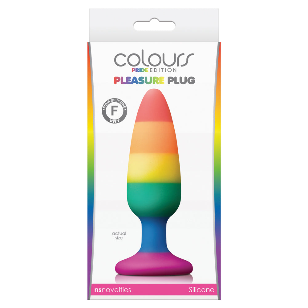 Colours Pride Edition Silicone Anal Plug - Medium Size | LGBTQ+ Friendly Pleasure Toy for Couples & Solo Play | Perfect for Pride Events & Sensual Exploration