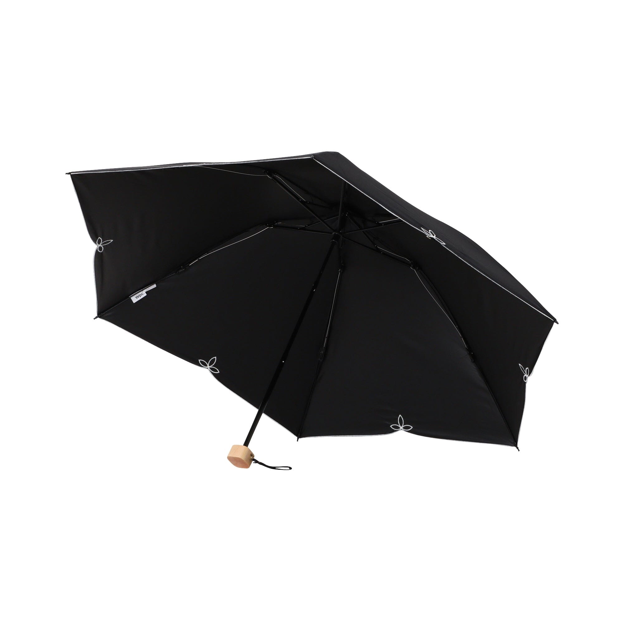 Blackout Birdcage Wide Scallop Folding Umbrella - UV Protection Sun Shade Parasol for Women, Perfect for Beach, Garden, and Outdoor Events