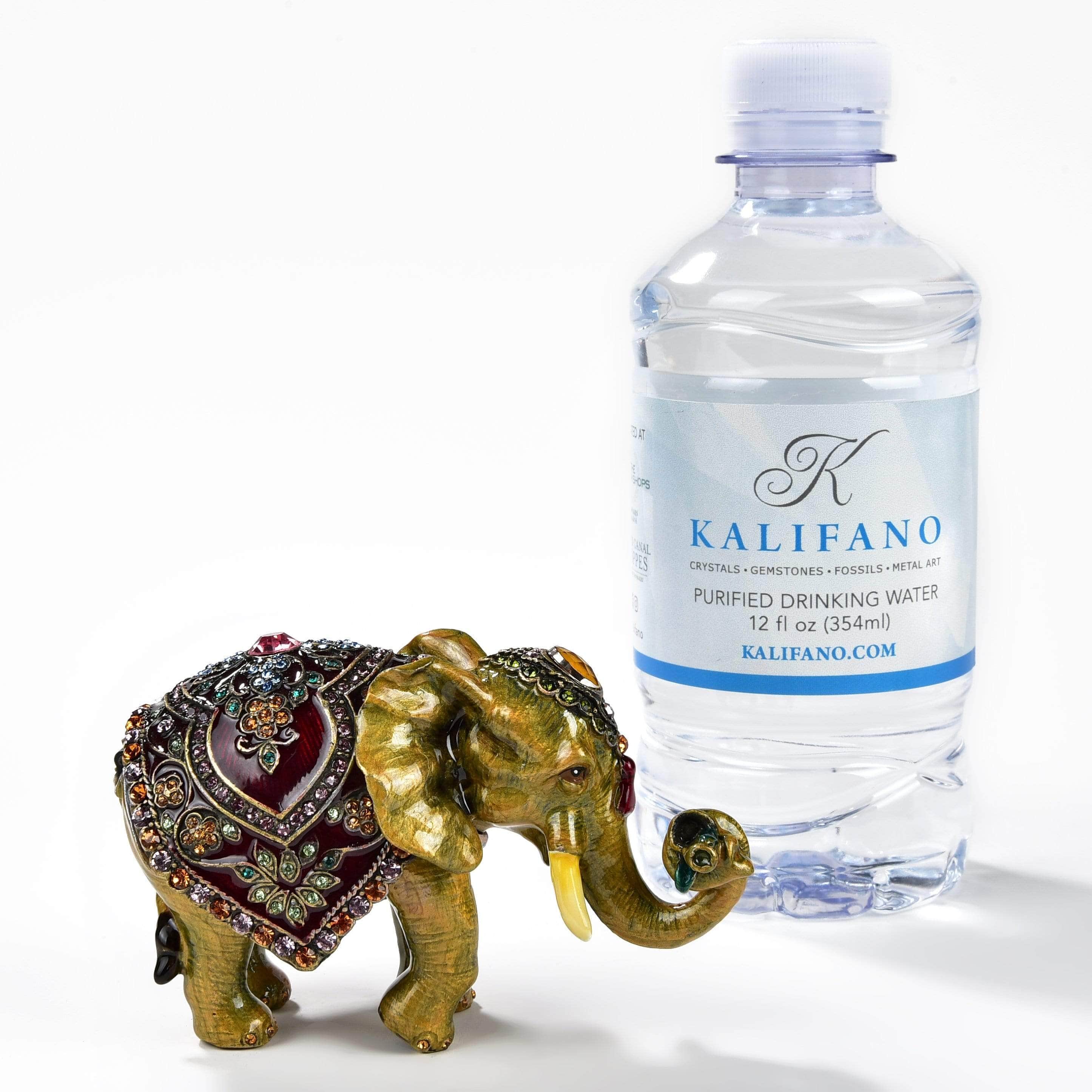 Handmade Amethyst Elephant Figurine Keepsake Box - Crystal Jewelry Storage & Spiritual Decor for Home, Meditation & Gift Giving