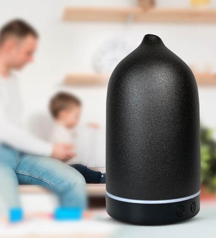 EKAM 400ml Cool Mist Humidifier & Essential Oil Diffuser - Quiet Ultrasonic for Home, Office, Bedroom, Nursery, Gym | 6-Hour Runtime, Auto Shut-Off | Perfect for Dry Air Relief, Aromatherapy & Baby Rooms (1-Year Warranty)