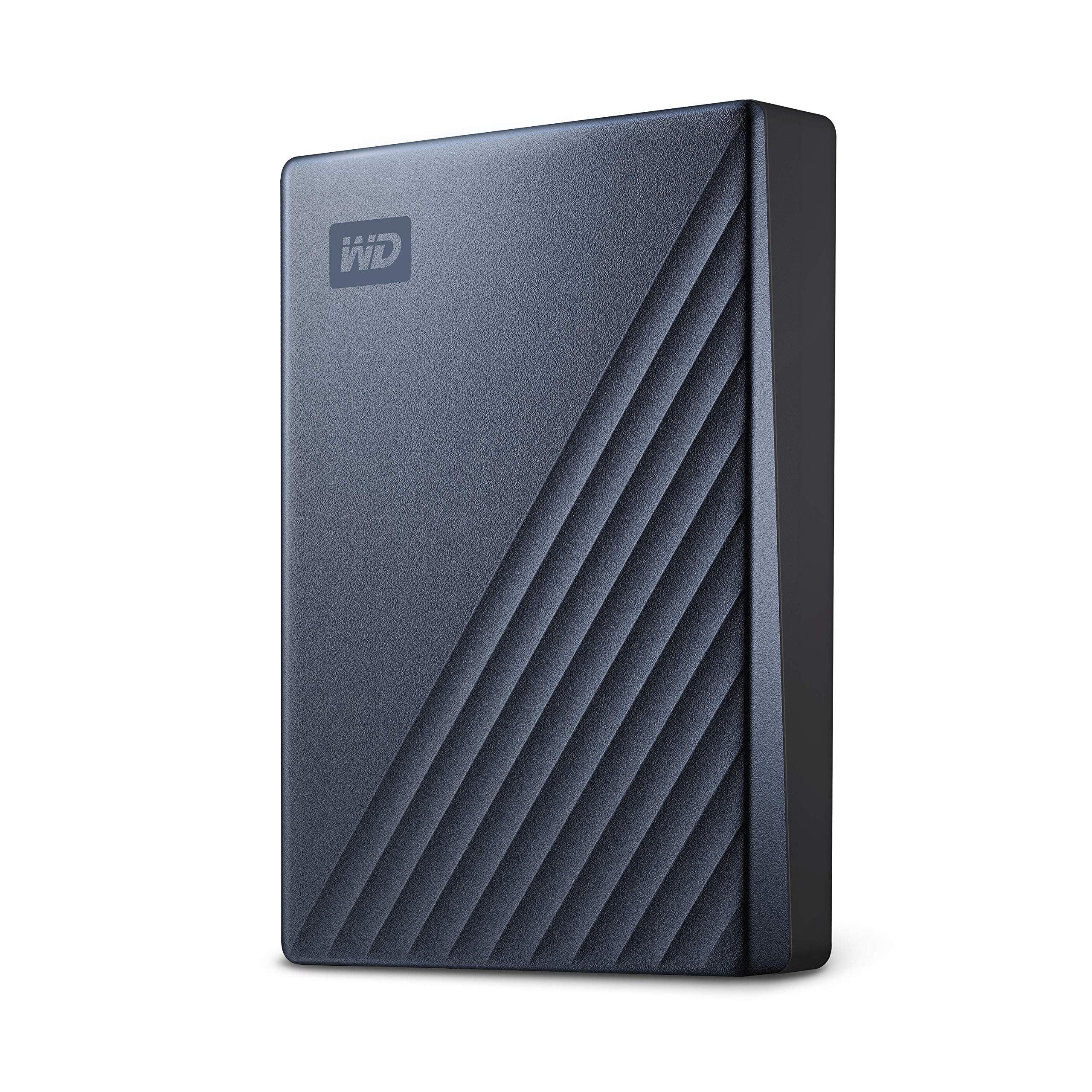 WD 6TB My Passport Ultra Portable External Hard Drive - USB-C & USB 3.1 - Password Protection & Ransomware Defense - Backup Storage for Mac, PC, Laptop, Gaming - Blue (WDBEJA0060BBL-WESN) - Perfect for Travel, Office & Home Data Backup