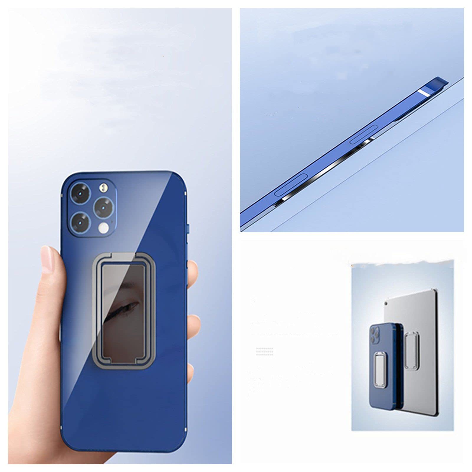 Foldable & Detachable Phone Ring Holder Kickstand - Universal Phone Grip Stand for iPhone, Samsung & Smartphones - Perfect for Watching Videos, Taking Selfies & Secure One-Handed Use