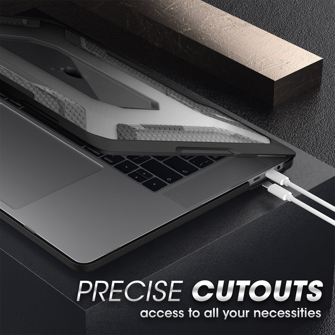 Apple MacBook Pro 16-inch (2019 Model) Unicorn Beetle Rugged Protective Case - Black | Shockproof Cover for Travel, Work & Outdoor Use