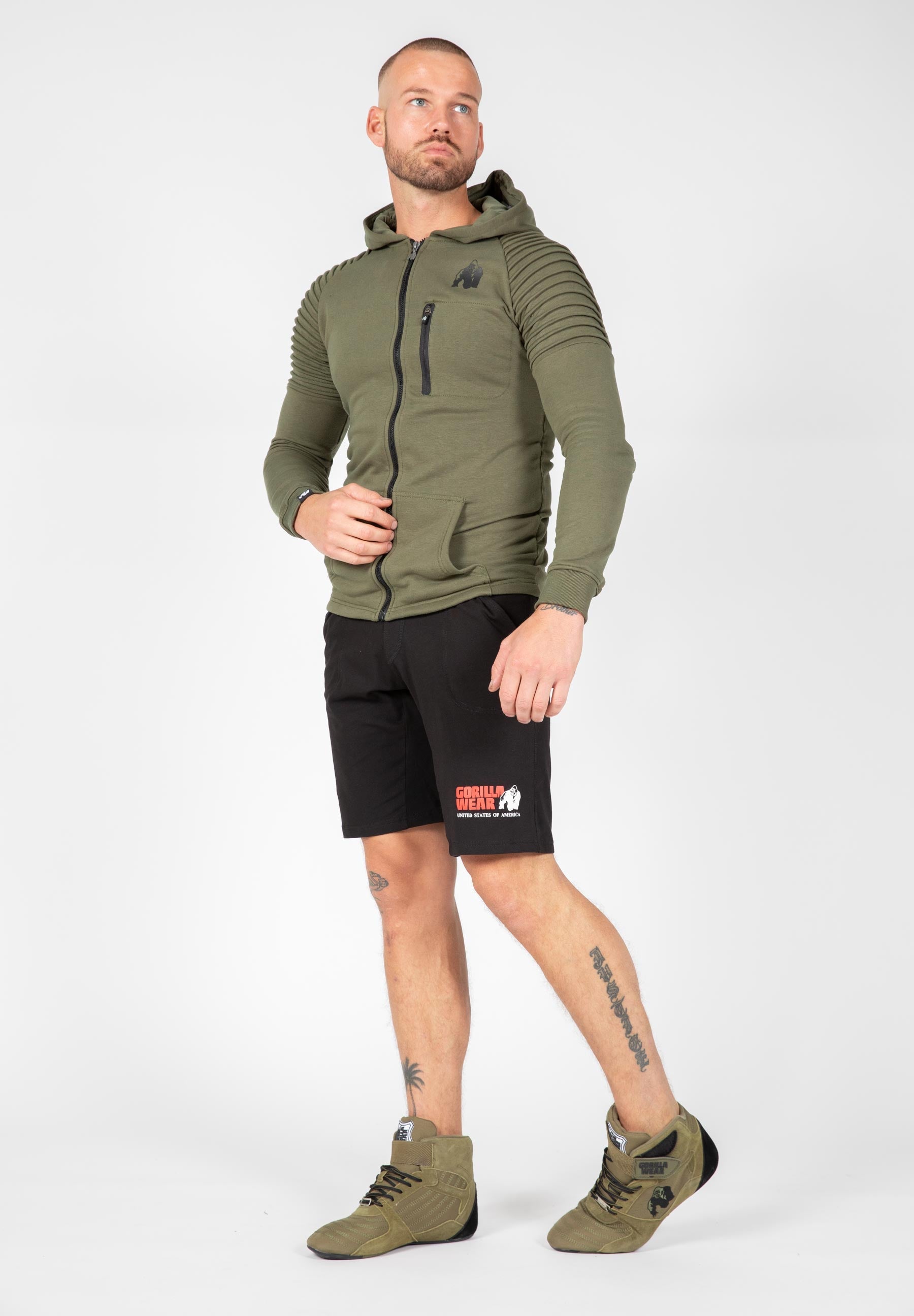 Delta Zipped Hoodie for Men & Women - Army Green | Lightweight Fleece Jacket for Outdoor Activities, Casual Wear & Street Style Fashion