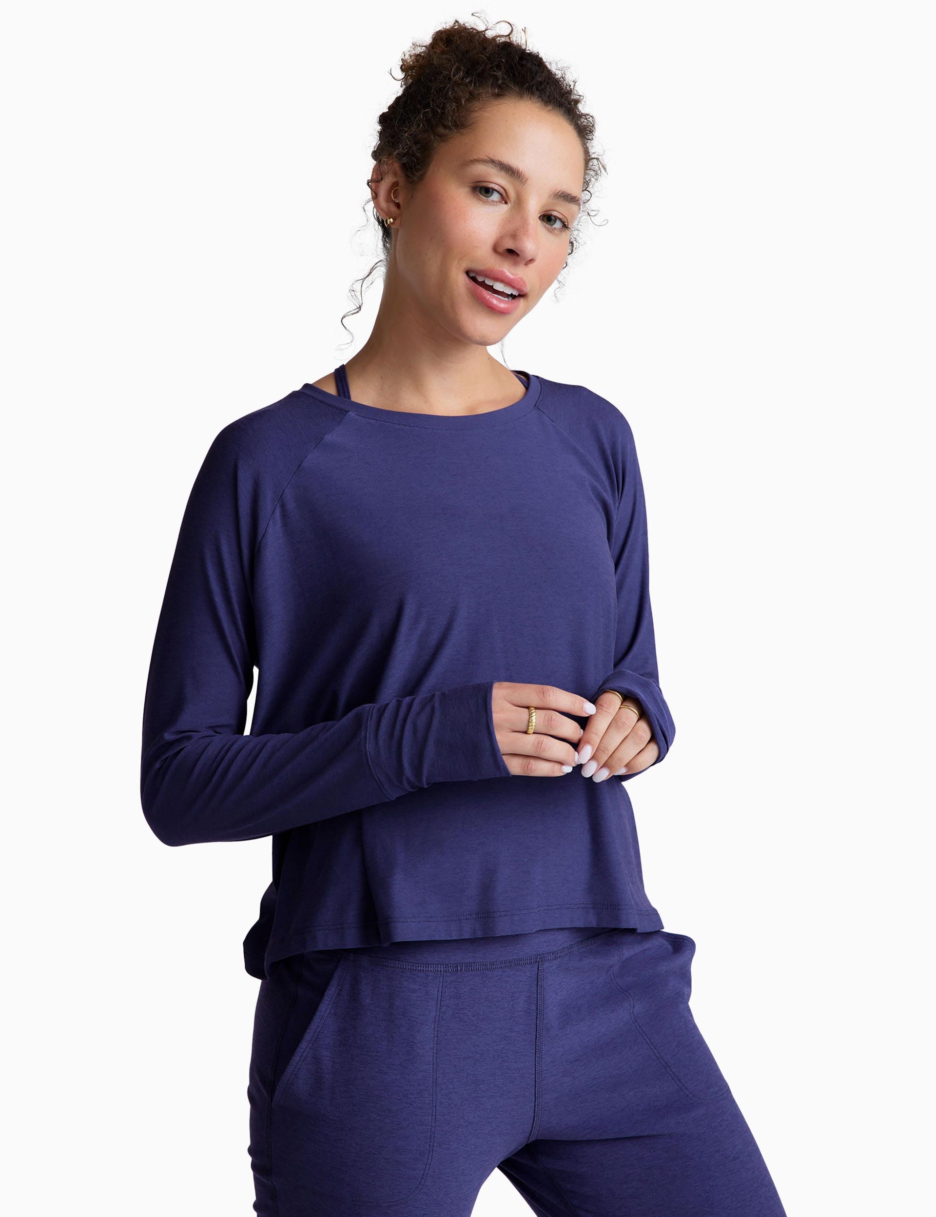 Featherweight Daydreamer Pullover Sweatshirt - Eternal Blue Heather | Lightweight & Cozy for Casual Wear, Travel & Lounging