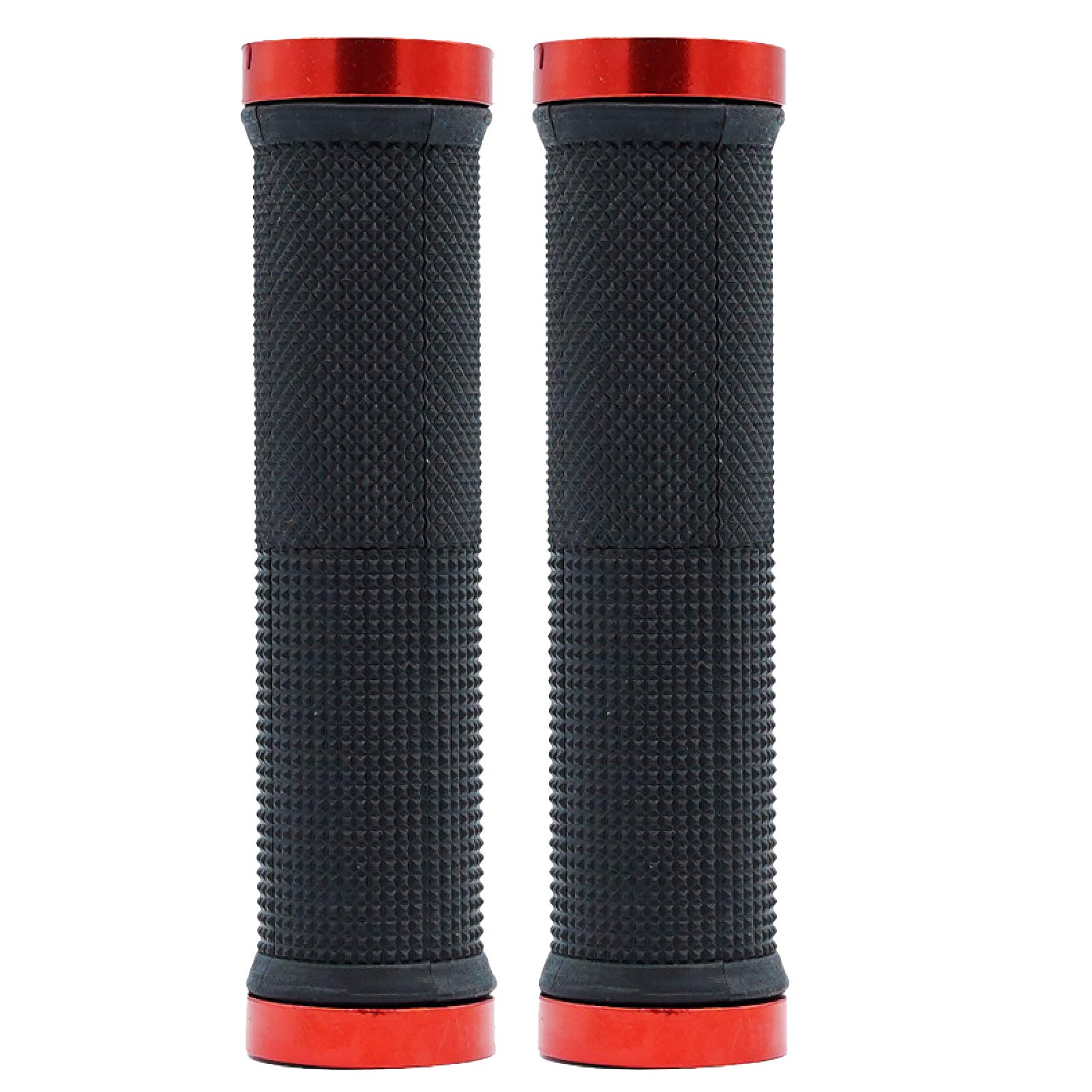MTB Bike Handlebar Grips - Non-Slip Rubber Covers with Lock Rings for Road & Mountain Bicycles | Cycling Comfort