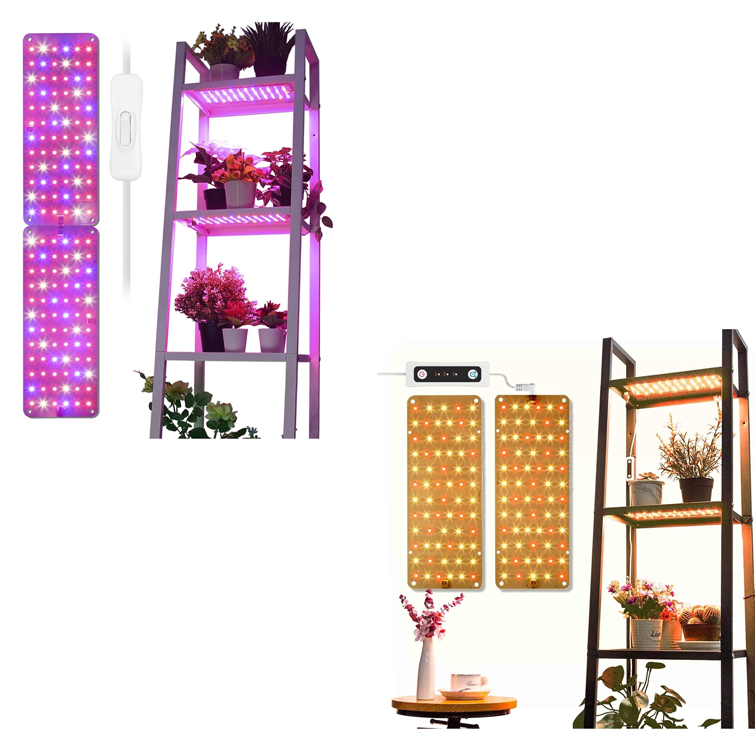 DOMMIA Full Spectrum LED Grow Lights for Indoor Plants - Ultra Thin Sunlike Plant Light with On/Off Switch - Ideal for Seed Starting, Hydroponics, Succulents - Easy to Assemble - Perfect for Home Gardening, Greenhouse & Indoor Farming