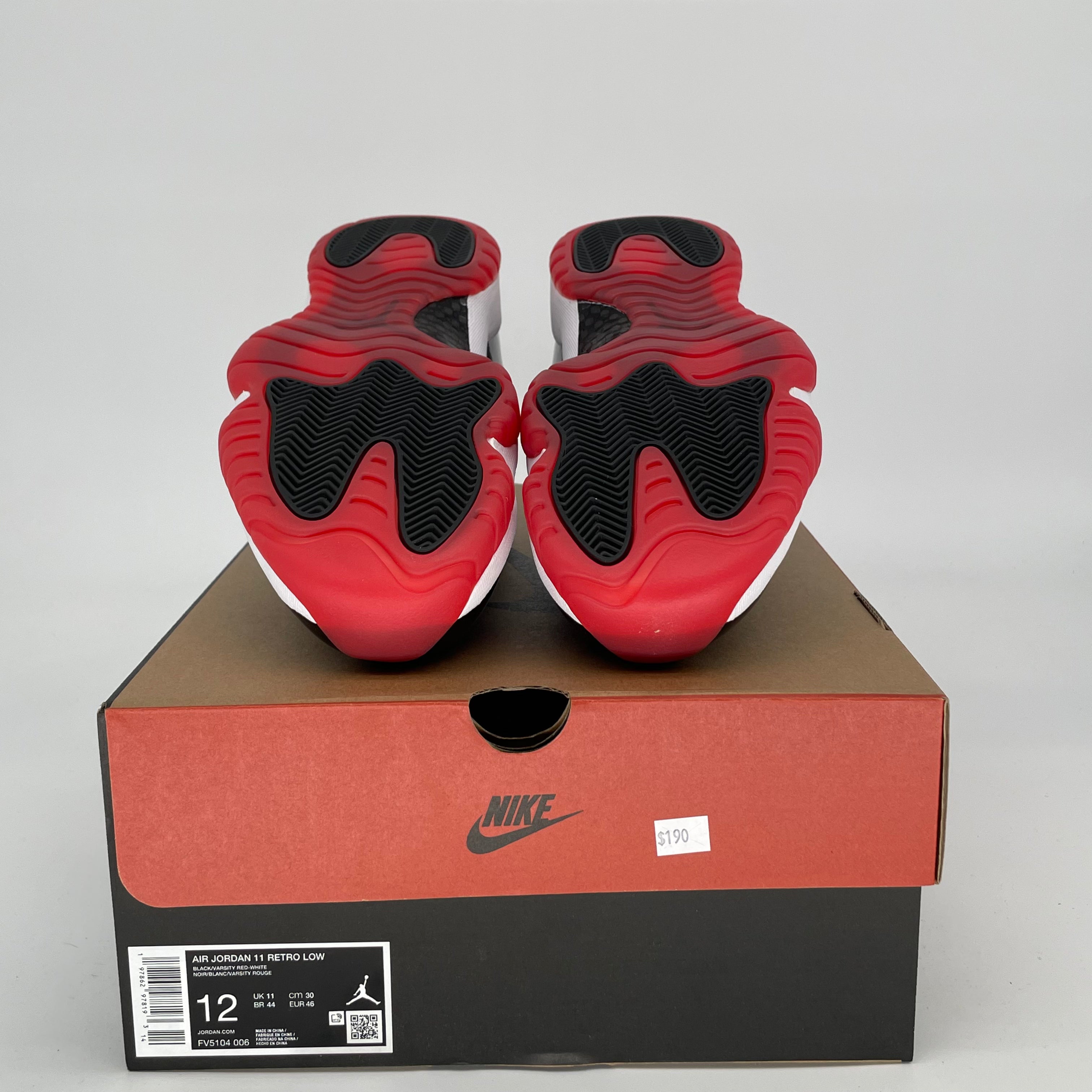 Original Air Jordan 11 Low Bred Men's Basketball Shoes - Size 12 (FV5104-006) | Retro Sneakers for Casual Wear, Street Style & Sneaker Collectors