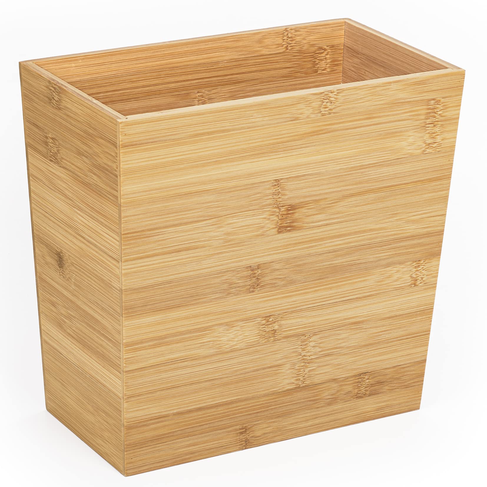Wooden Trash Can Slim Waste Bin - Eco-Friendly Wooden Rubbish Bin for Home, Office, Kitchen & Bathroom | Perfect for Small Spaces & Recycling Paper Waste