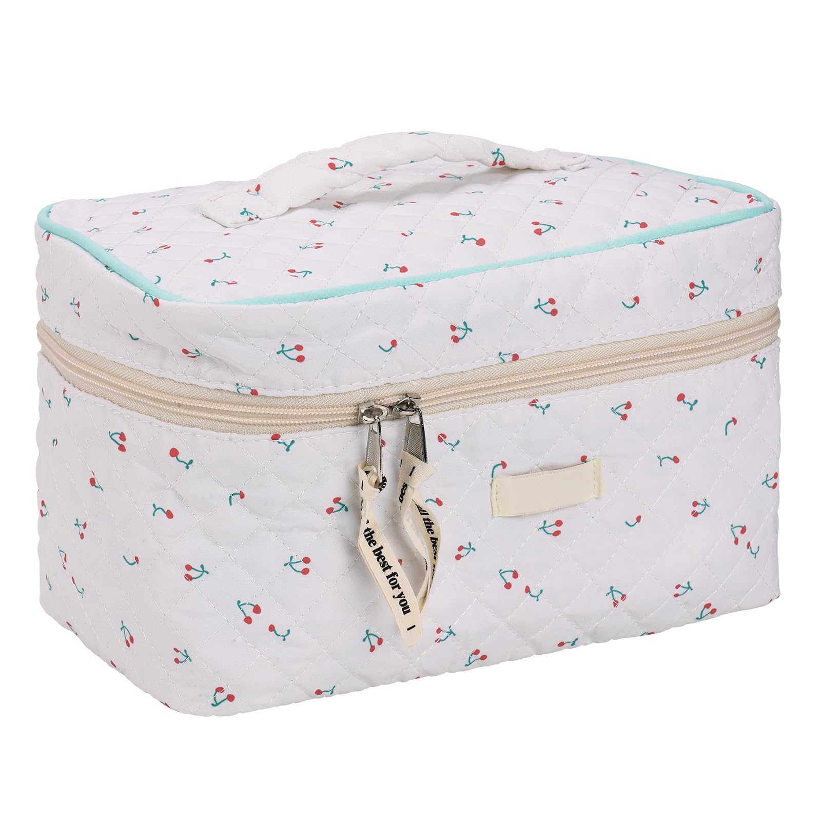 3PCS Women's Cotton Makeup Bag Set - Large Travel Cosmetic Organizer & Toiletry Pouch for Brushes, Accessories | Perfect for Travel, Gym, Daily Use & Gift Giving