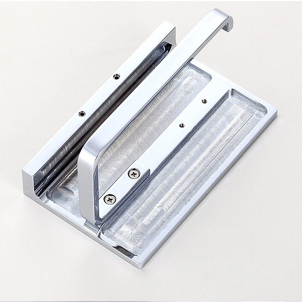 Modern Chrome Toilet Paper Holder Wall Mounted - Brass Bathroom Tissue TP Holder with Phone Shelf & Storage - Mirror Finish (1 Roll) - Perfect for Bathroom, Lavatory, and Restroom Organization