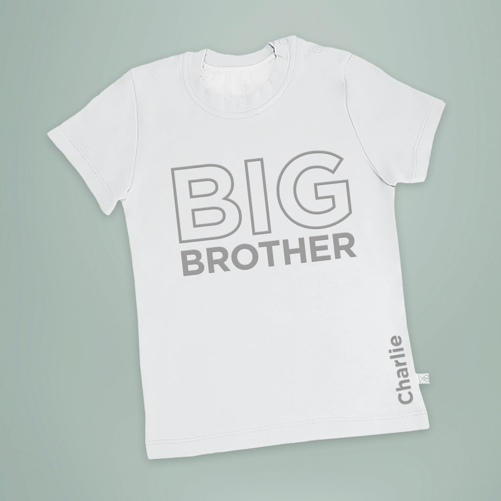 Custom Big Brother T-Shirt for Men & Women - Soft Short Sleeve Cotton Tee - Perfect for Sibling Gifts, Family Reunions & Matching Outfits