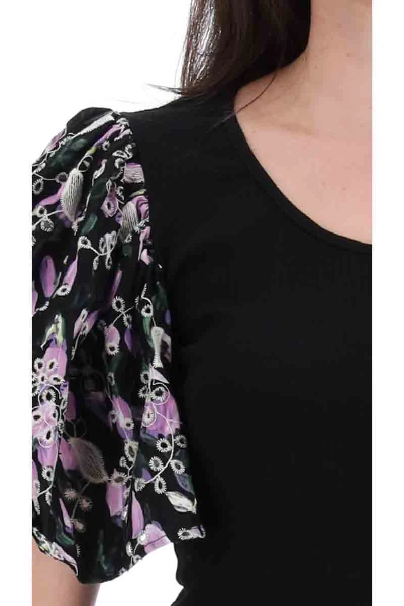 Bevvy Top Black Print - Stylish Women's Graphic Tee for Casual Wear, Outfits & Everyday Fashion