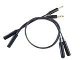 FARO Aircraft Double Headset Y Adapter - Dual Pilot Headphone Splitter for Aviation & Flight Training - Compatible with Bose A20, David Clark, Lightspeed Headsets - Perfect for Cockpit Communication & Flight Simulators