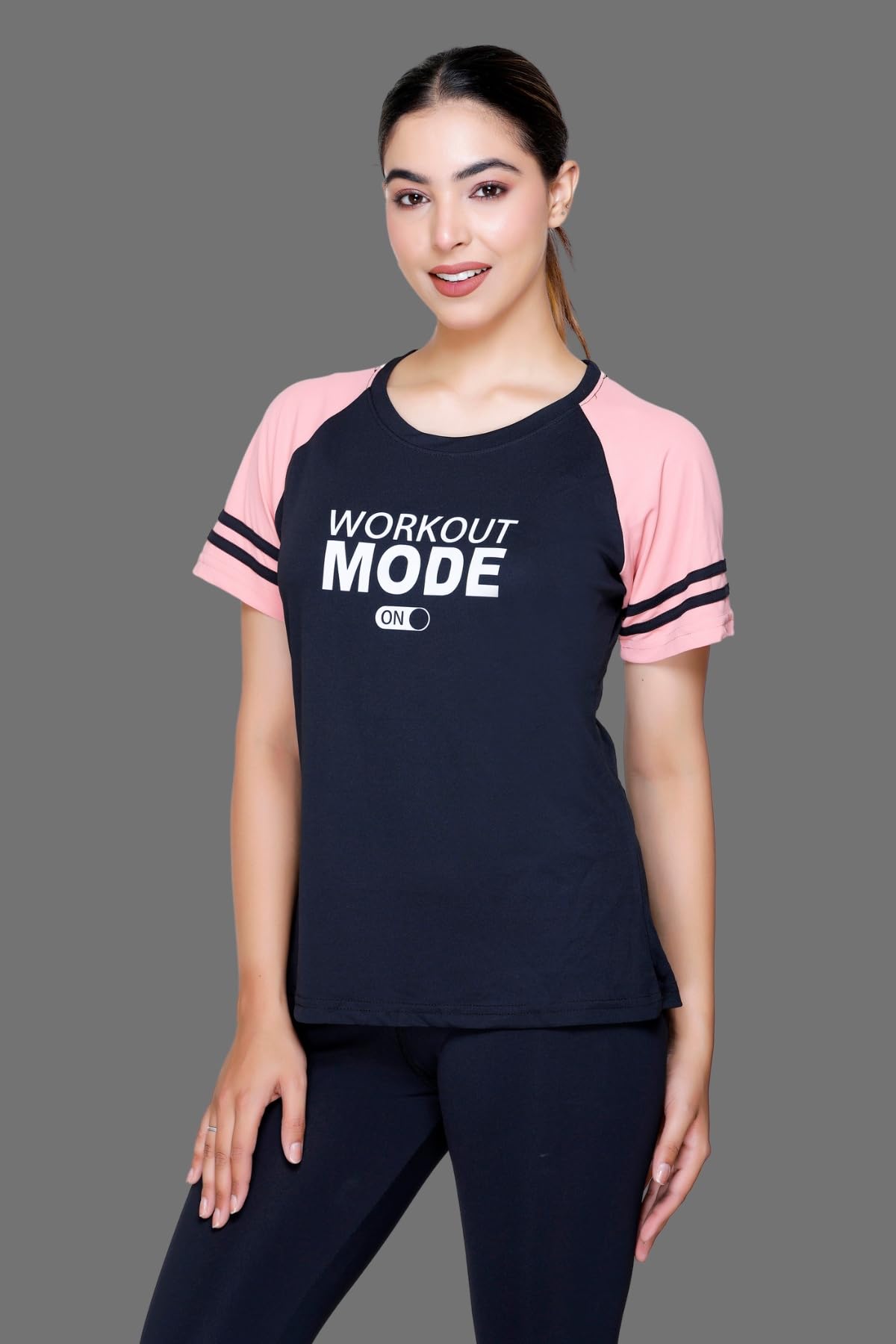 White Moon Women's Printed Polyester Dry Fit Western Shirts & T-Shirts - Quick Drying Breathable Workout Tops for Gym, Yoga & Outdoor Activities